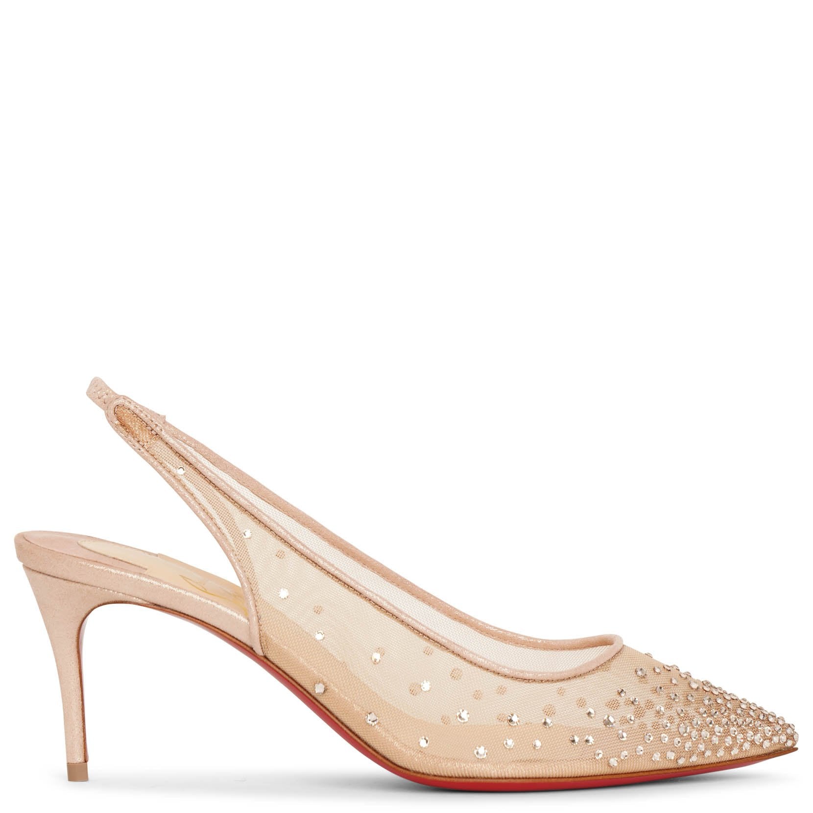 靴 Christian Louboutin Follies Strass 37 Follies Strass - 100 mm Pumps - Mesh and strass - Black