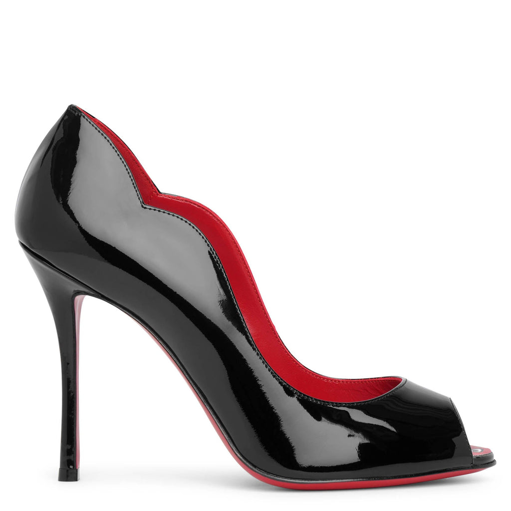 90mm Women Chunky Heels Middle Block Heel Red Bottoms Pumps Patent