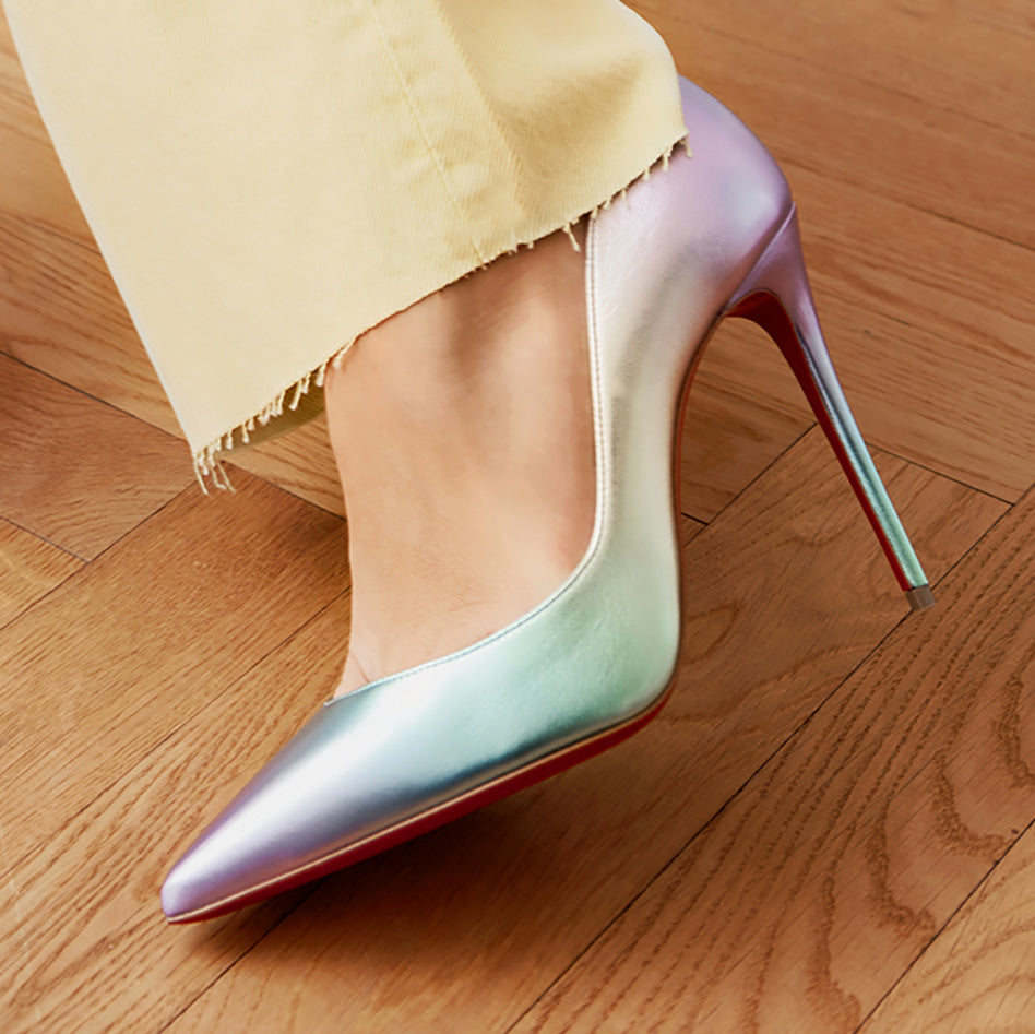 Christian Louboutin Iriza 100 nappa laminato licorne Savannahs