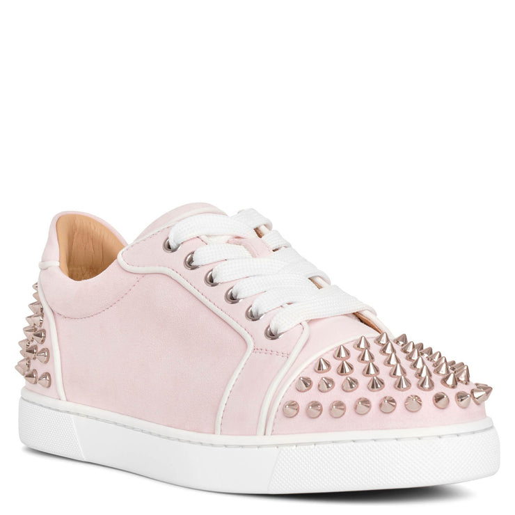 Christian Louboutin Pink White Vieira Spike Sneakers 38