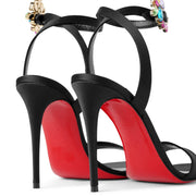 Goldie Joli 100 black satin sandals