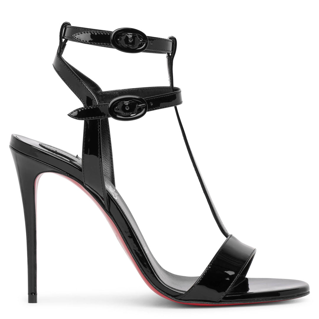 Christian Louboutin | Mara 100 patent black sandals | Savannahs
