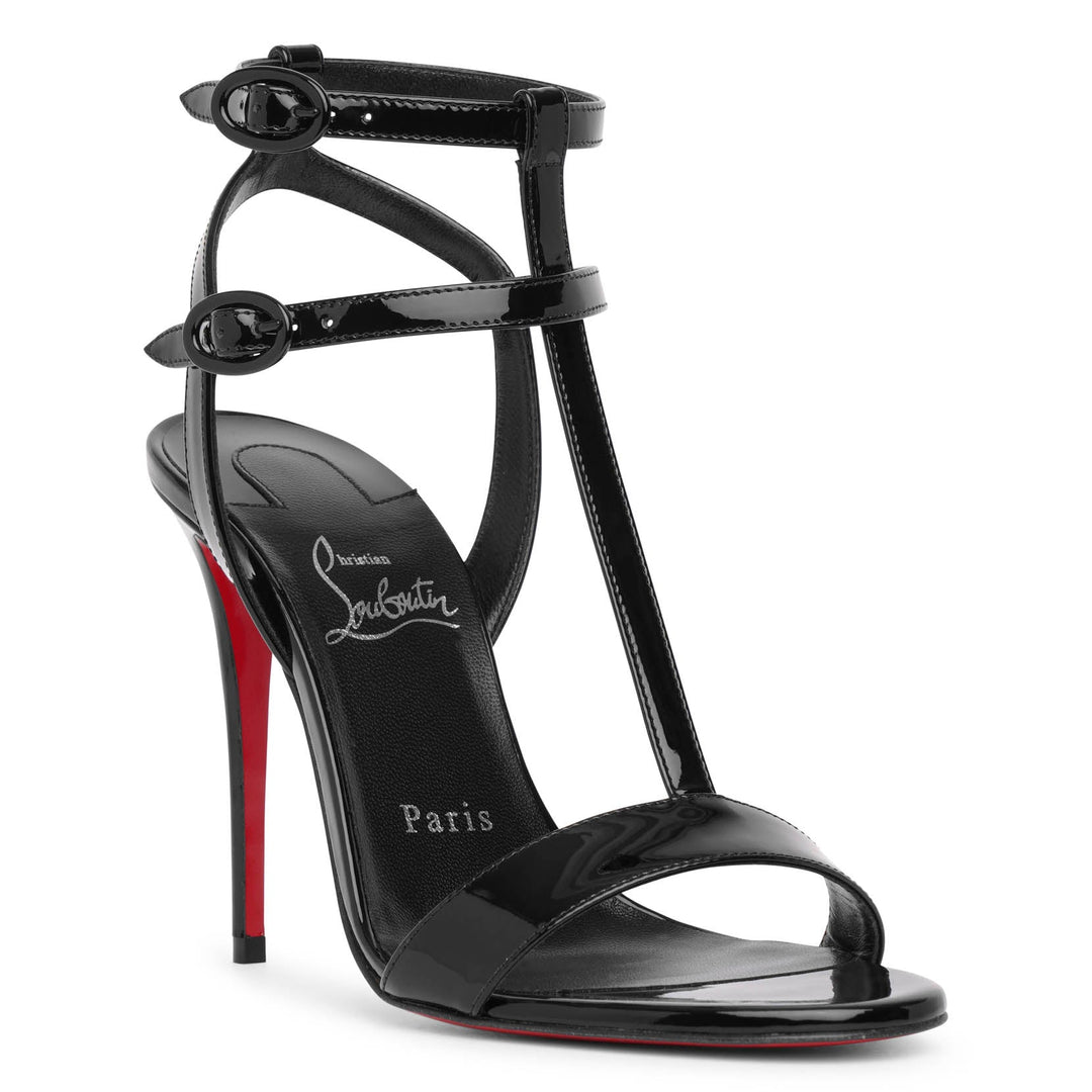 Christian Louboutin | Mara 100 patent black sandals | Savannahs