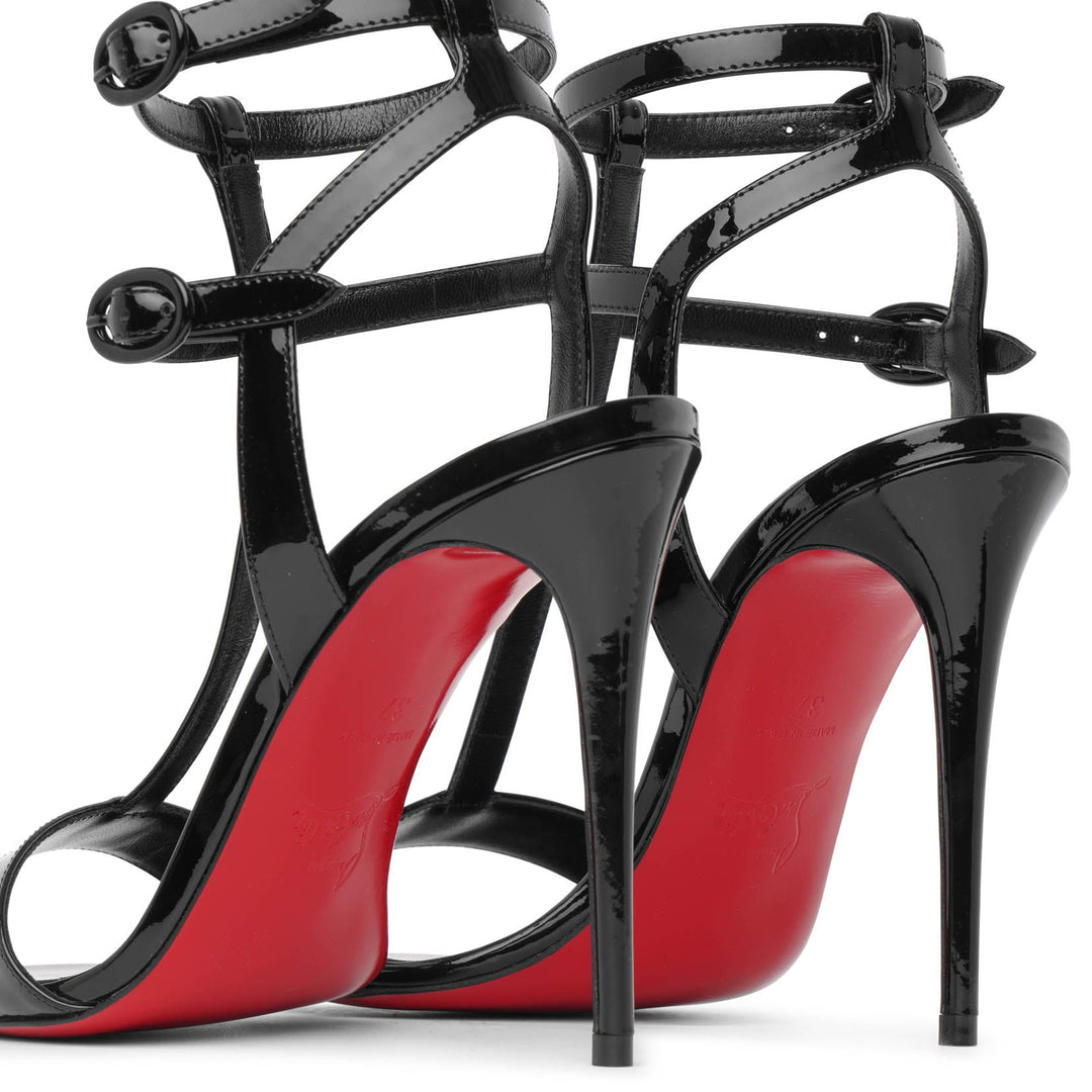 Christian Louboutin | Mara 100 patent black sandals | Savannahs