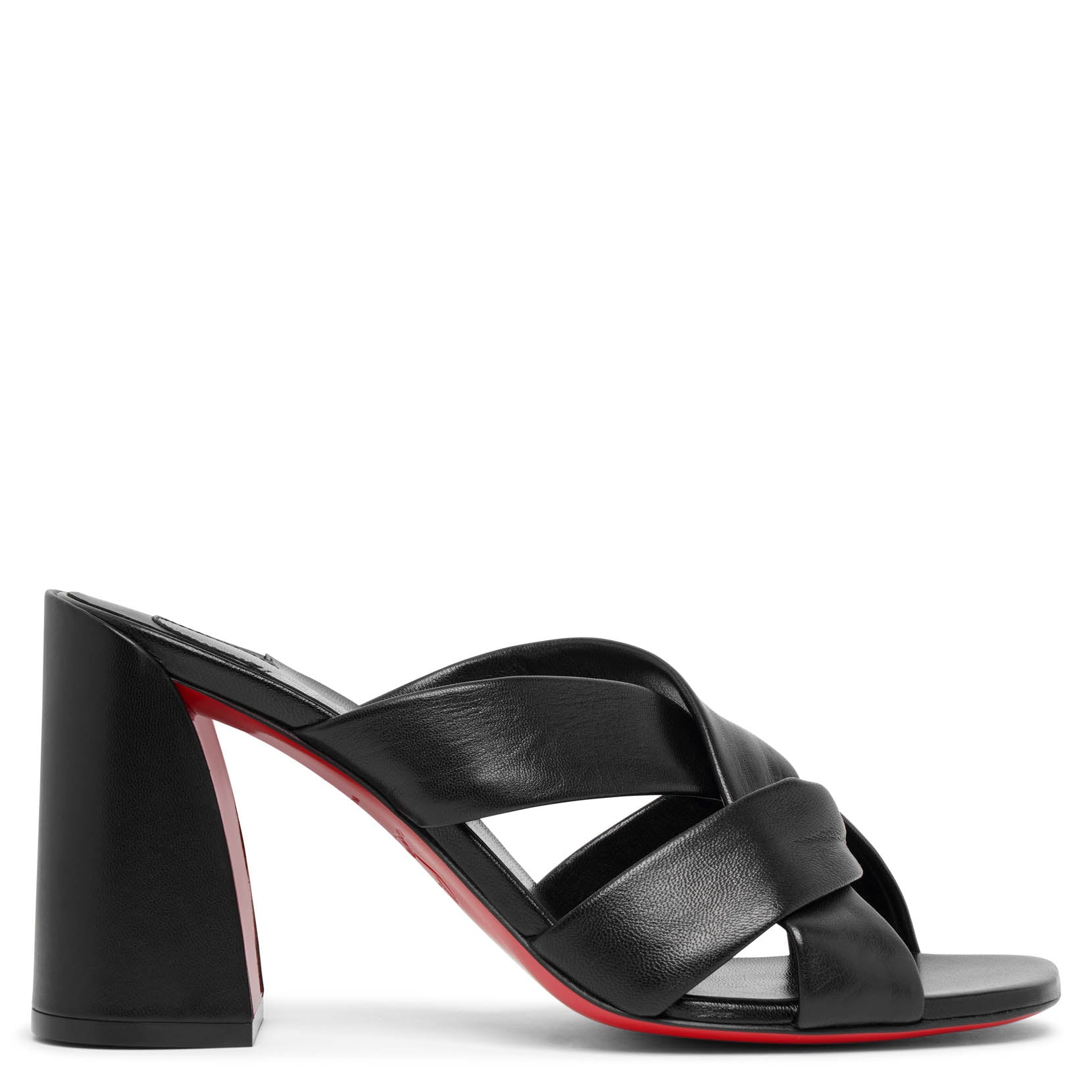 CHRISTIAN LOUBOUTIN Ｐｒｅｄｕｍｕｌｅ 85 ミュール Christian Louboutin - Predumule Black Leather Studded Mule, 85mm