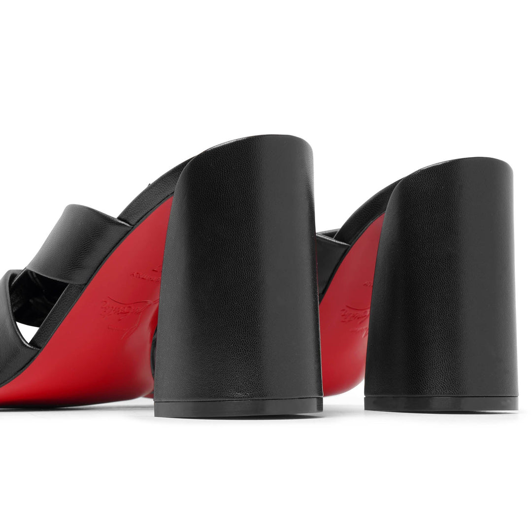 Christian Louboutin | Dispo club black leather mules | Savannahs