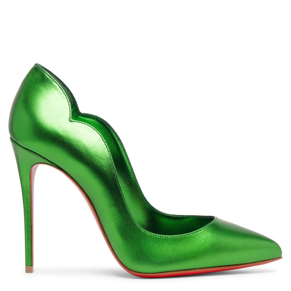 Hot Chick 100 Metallic Leather Pumps in Green - Christian Louboutin