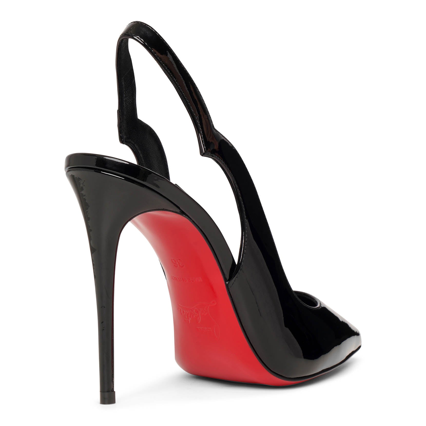 Hot Chick sling 100 black patent pumps