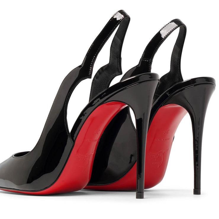 CHRISTIAN LOUBOUTIN Hot Chick Sling 100 patent-leather slingback pumps