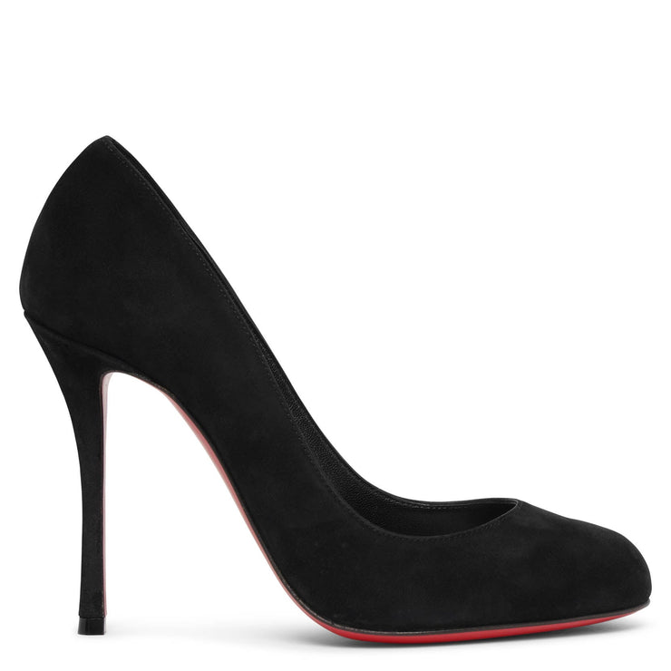 Christian Louboutin - Black Suede Fifetish 100 Heels — Lia & Phie Luxury