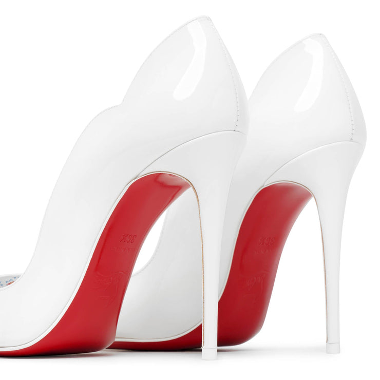 Christian Louboutin White Patent Leather Hot Chick Pointed Toe