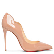 Hot Chick 100 nude patent pumps