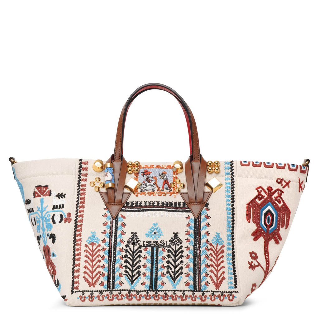 Christian Louboutin - Greekaba Embroidered Cotton-Canvas Tote Bag