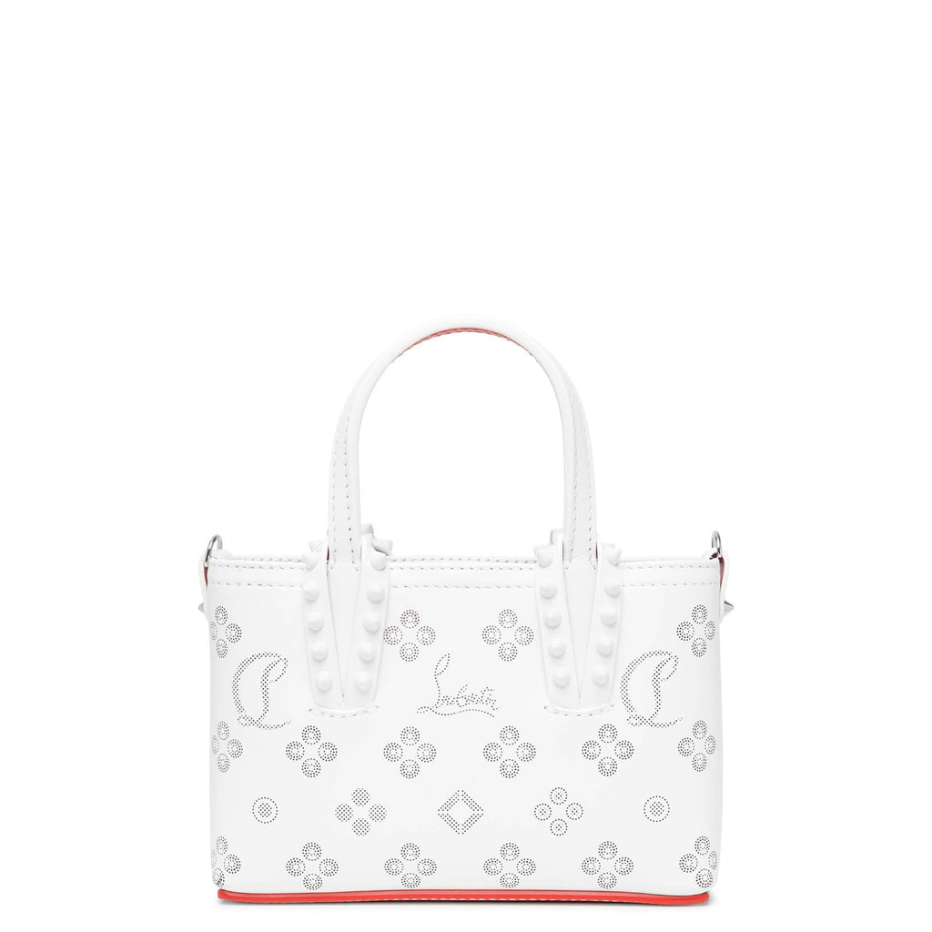 Cabata leather tote Christian Louboutin White in Leather - 33196793