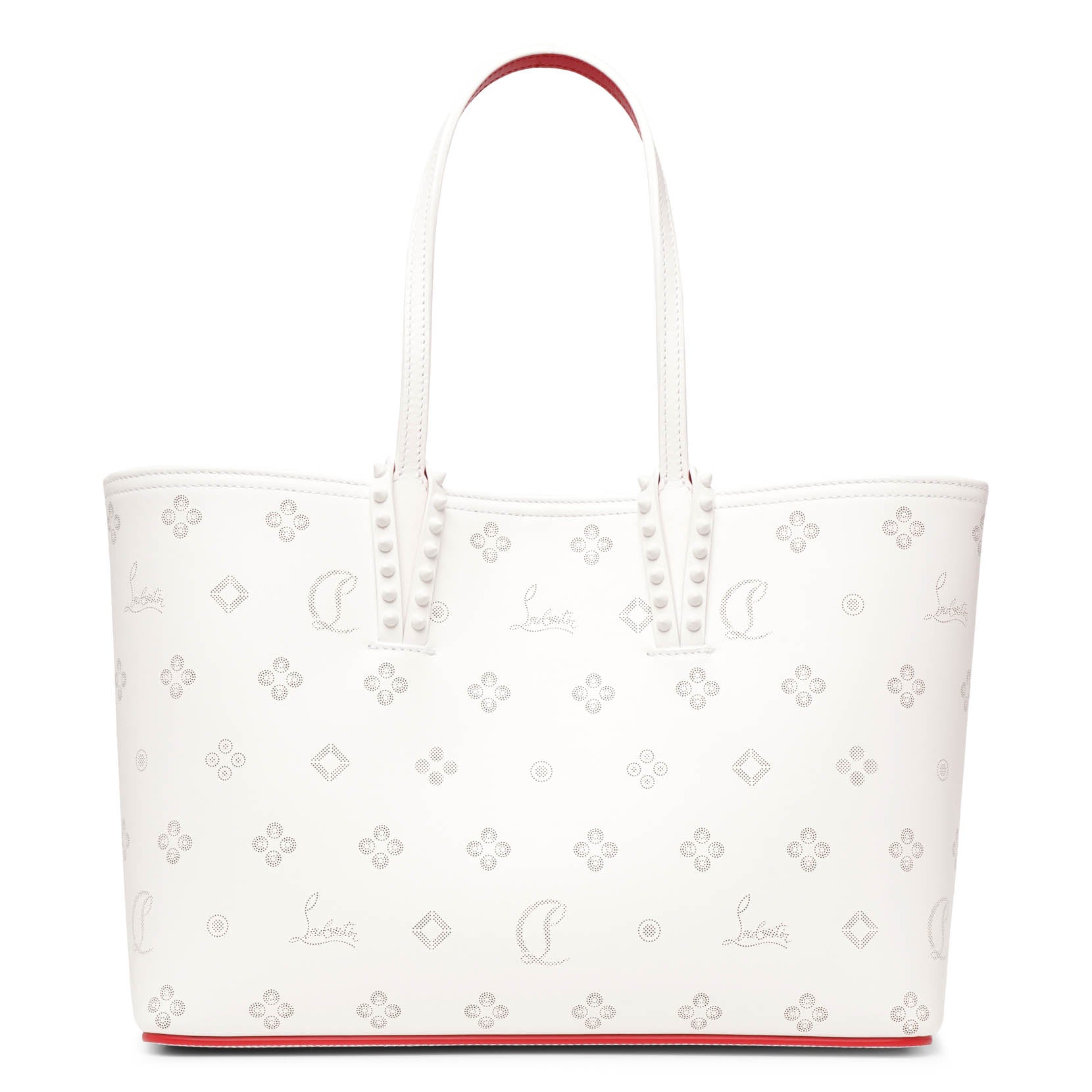 Cabata small - Tote bag - Calf leather and spikes - Black