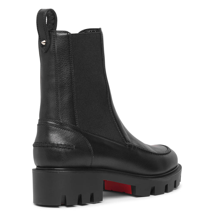 Topshop + ALONZO Black and Red Chunky Leather Boots