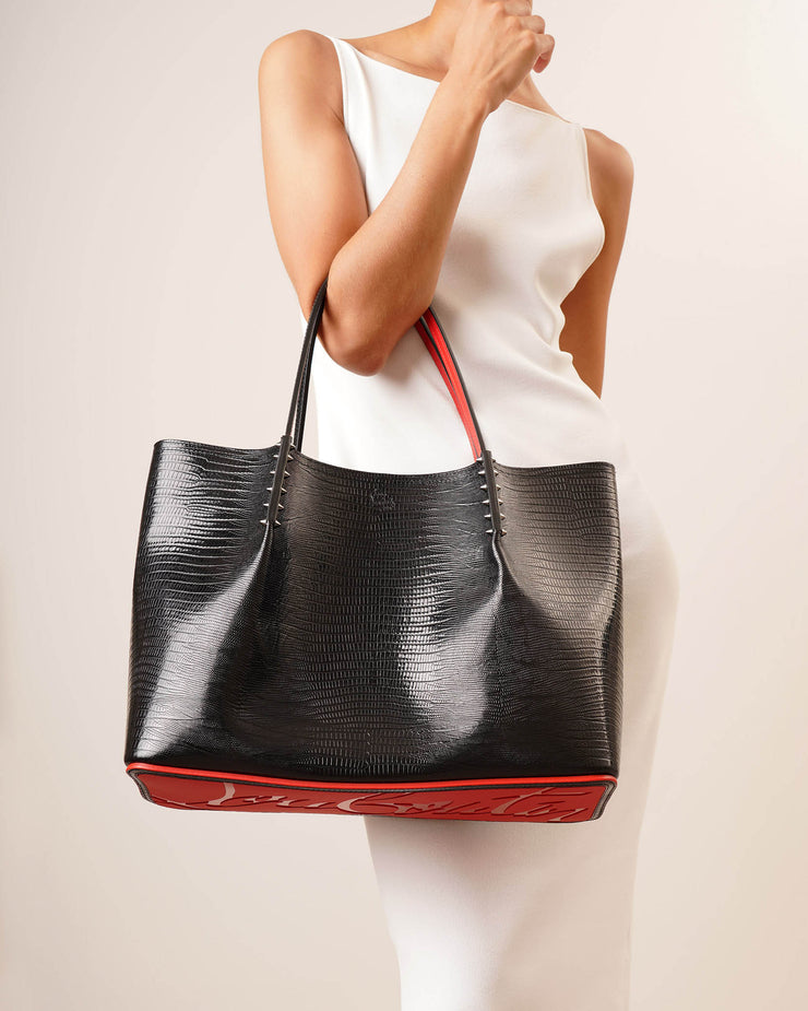 Cabarock large - Tote bag - Alligator embossed calf leather and