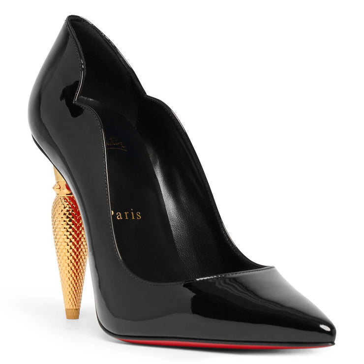 Christian Louboutin Black Patent Leather New Simple 100 Pumps Size 5.5/36