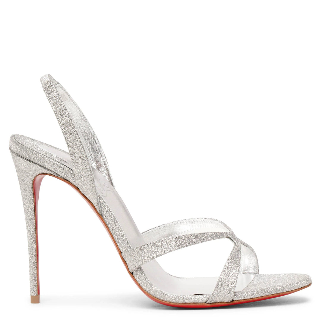 Christian Louboutin Emilie 100 silver glitter sandals Savannahs