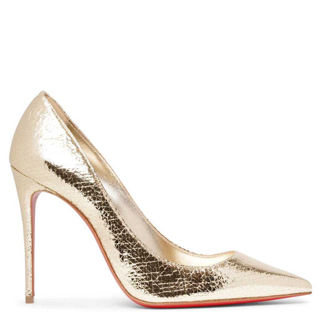 Christian Louboutin Kate 100 gold metallic pumps Savannahs
