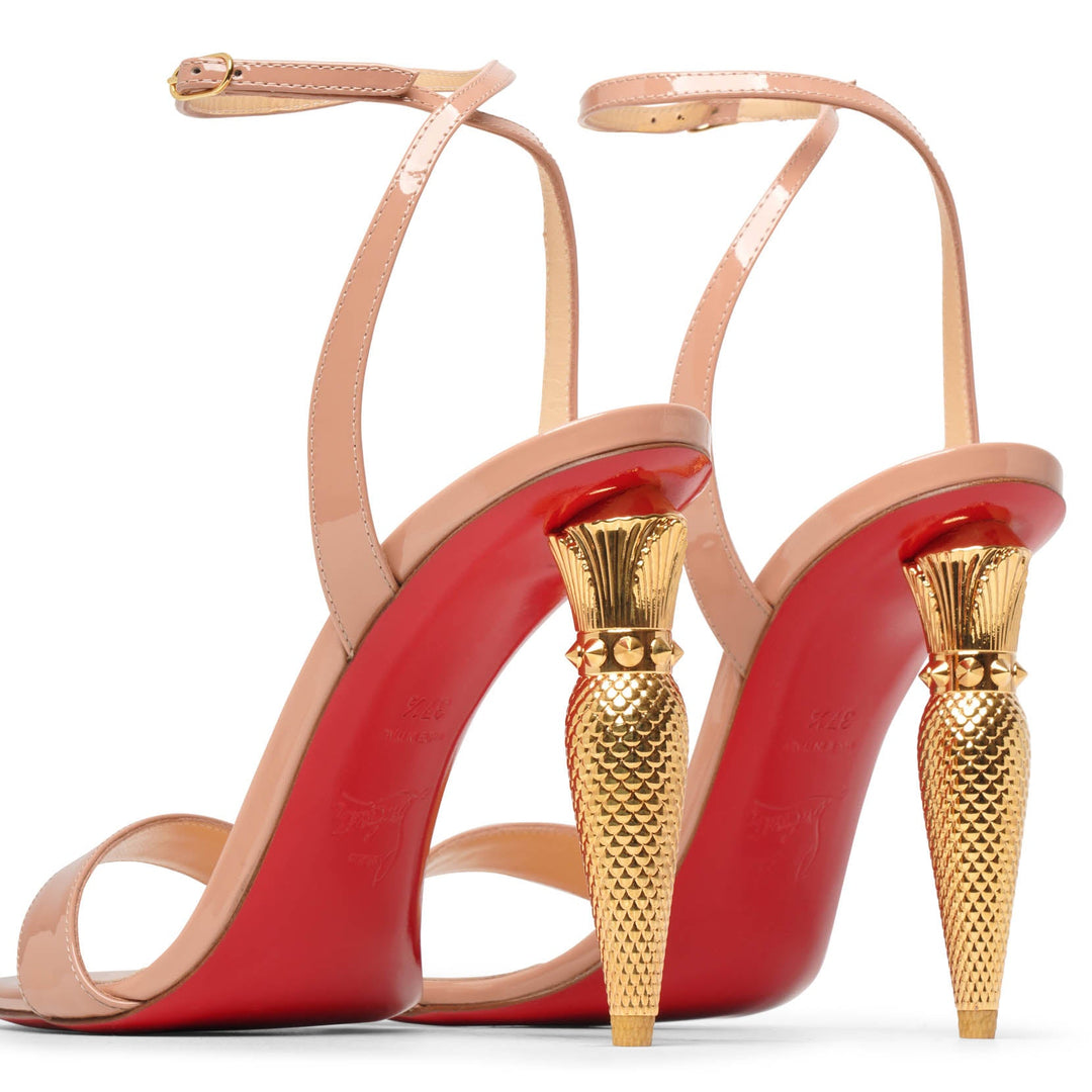 Christian Louboutin | Lipqueen 100 patent nude sandals | Savannahs