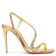 Rosalie 100 gold crystal sandals