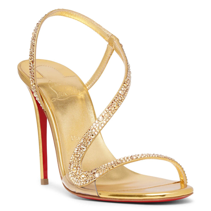 Christian Louboutin | Rosalie 100 gold crystal sandals | Savannahs