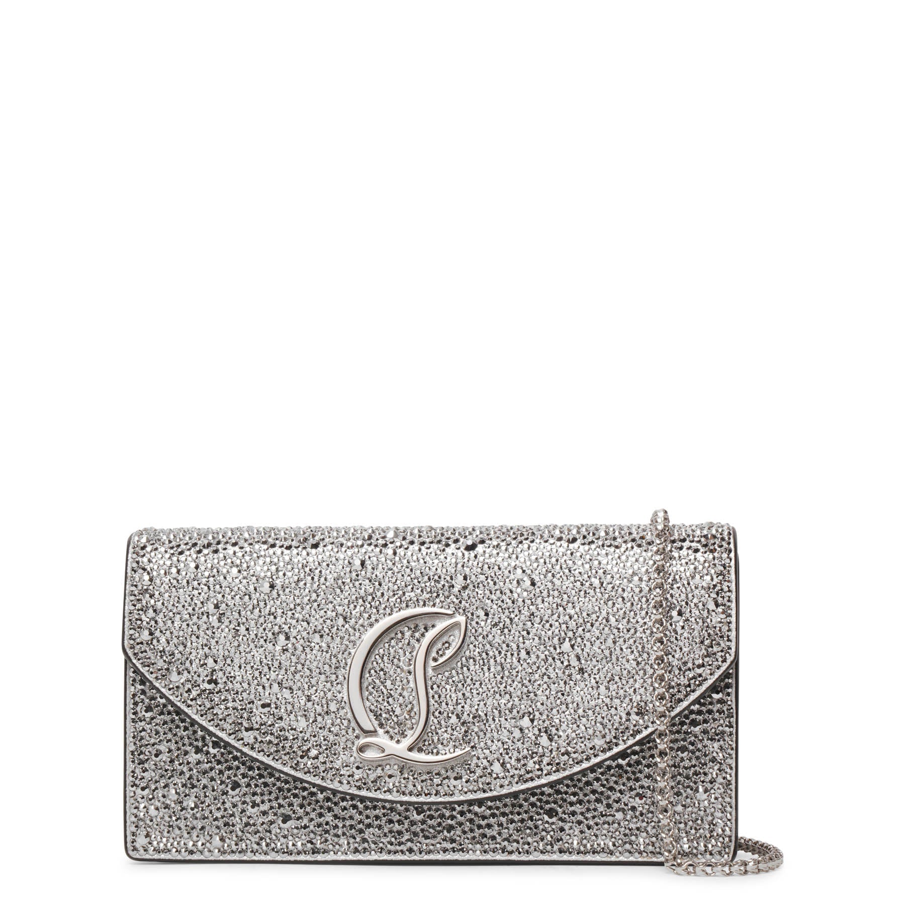Loubi54 small silver crystal crossbody bag