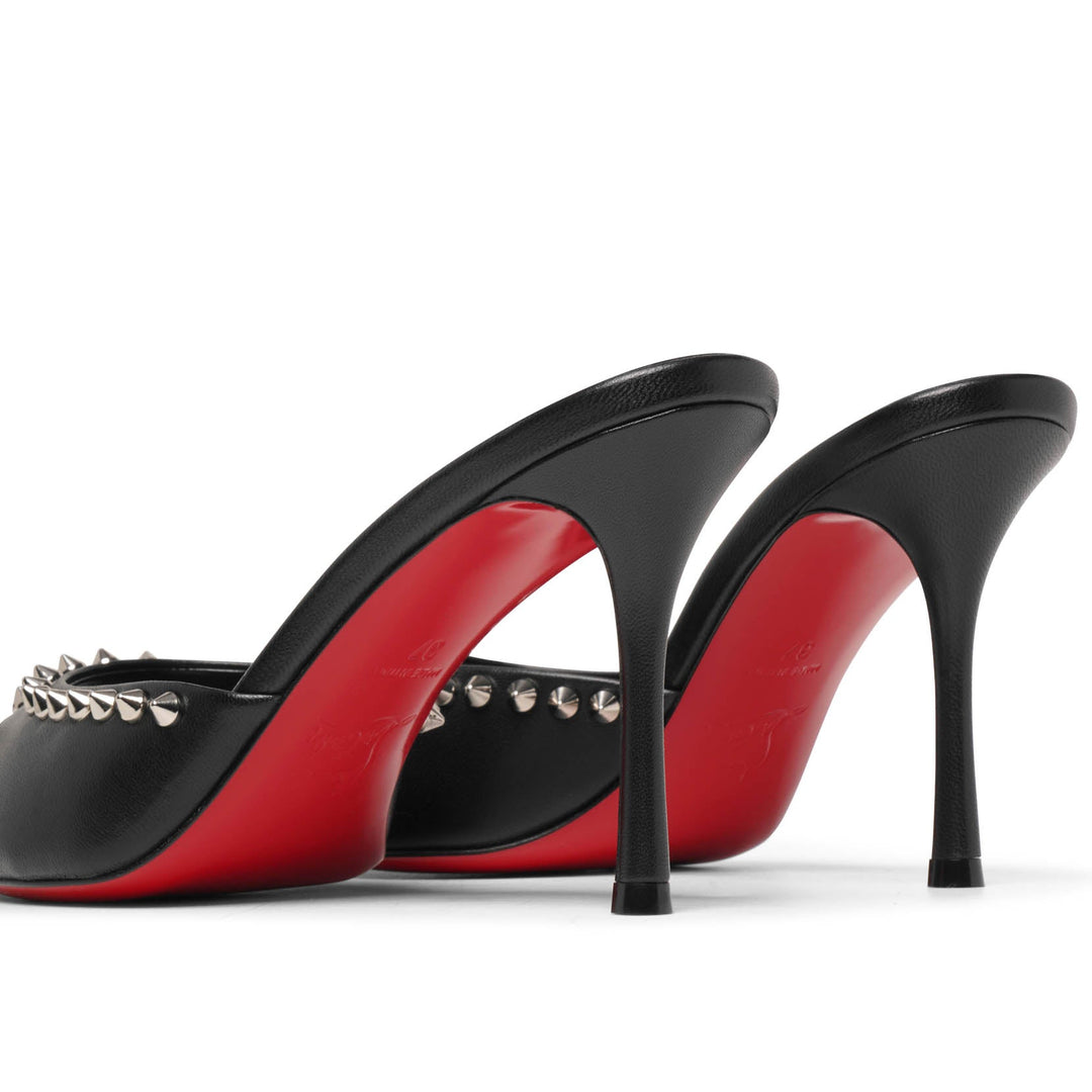 Christian Louboutin | Me-Dolly-85-black-leather-spikes-mules | Savannahs