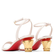 Lipsita Queen 55 off white patent sandals
