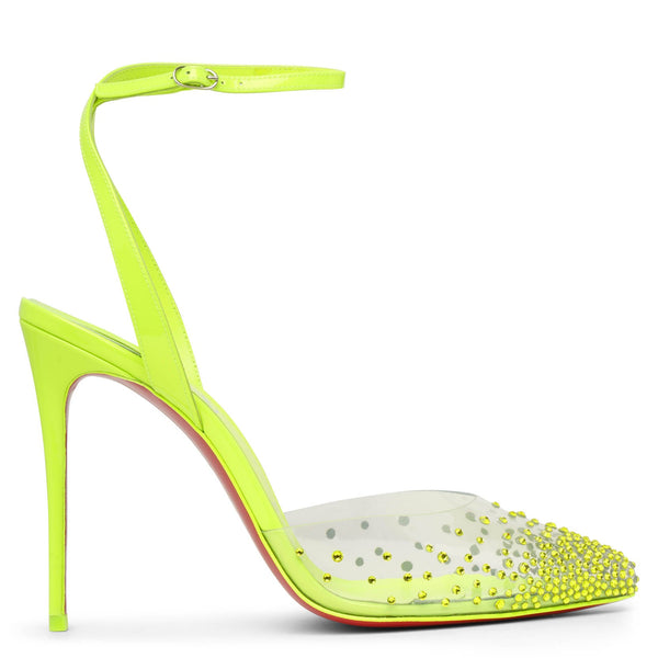 CHRISTIAN LOUBOUTIN Spikaqueen 100 crystal-embellished PVC and