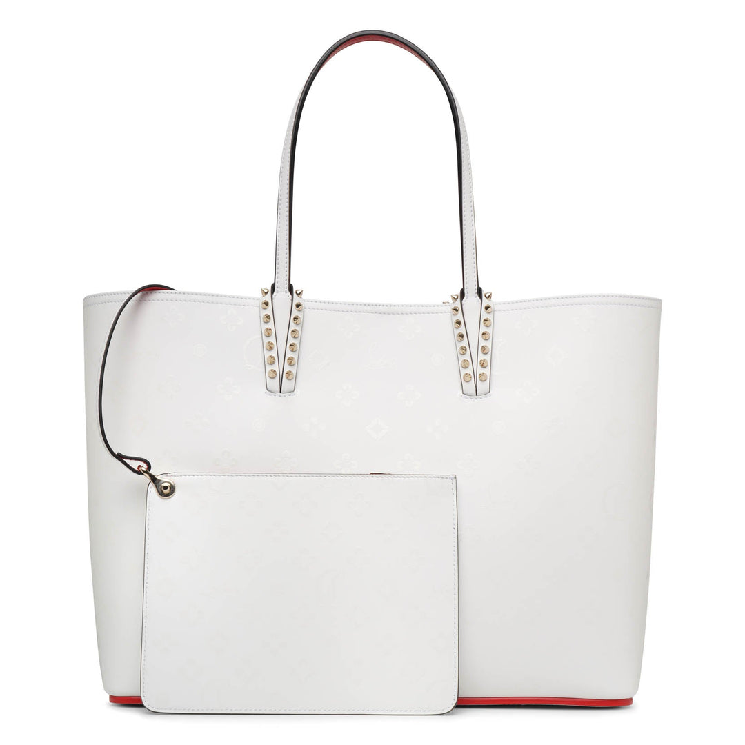 【Christian Louboutin】Cabata ホワイトレザー トートバッグ Christian Louboutin Cabata tote white Bag! Limited Edition