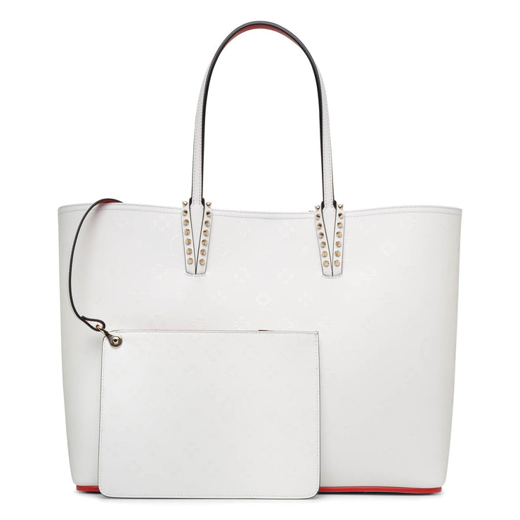 Cabata leather tote Christian Louboutin White in Leather - 31147344