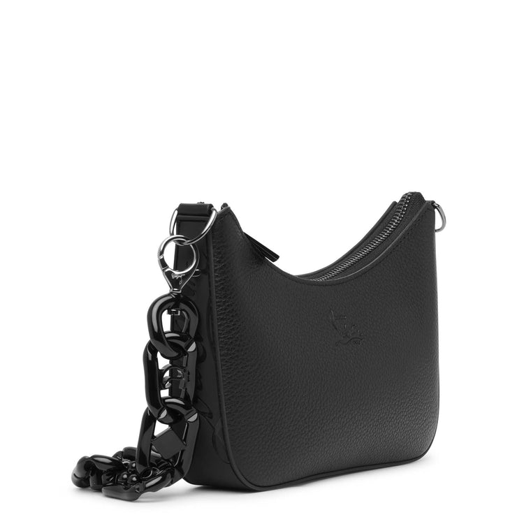 CHRISTIAN LOUBOUTIN: Loubila patent leather bag - Black