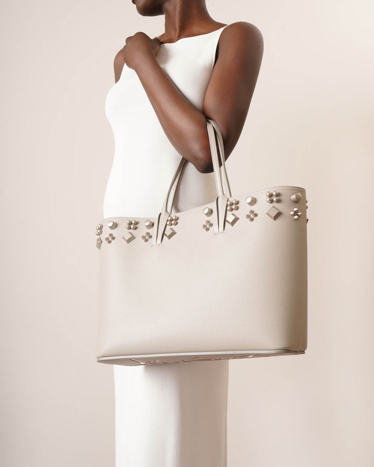 Grey Cabata studded leather tote