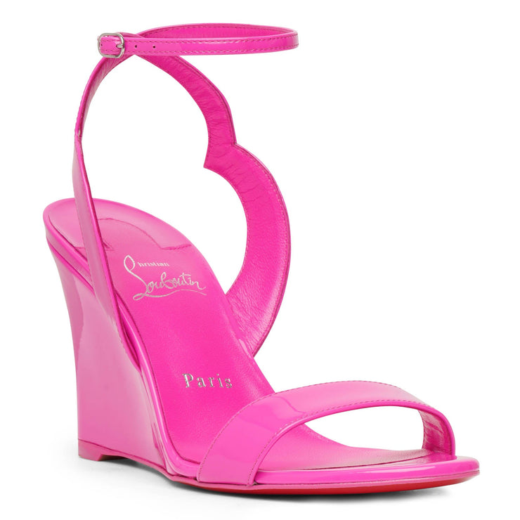 Christian Louboutin | Zeppa Chick 85 pink patent wedge sandals 