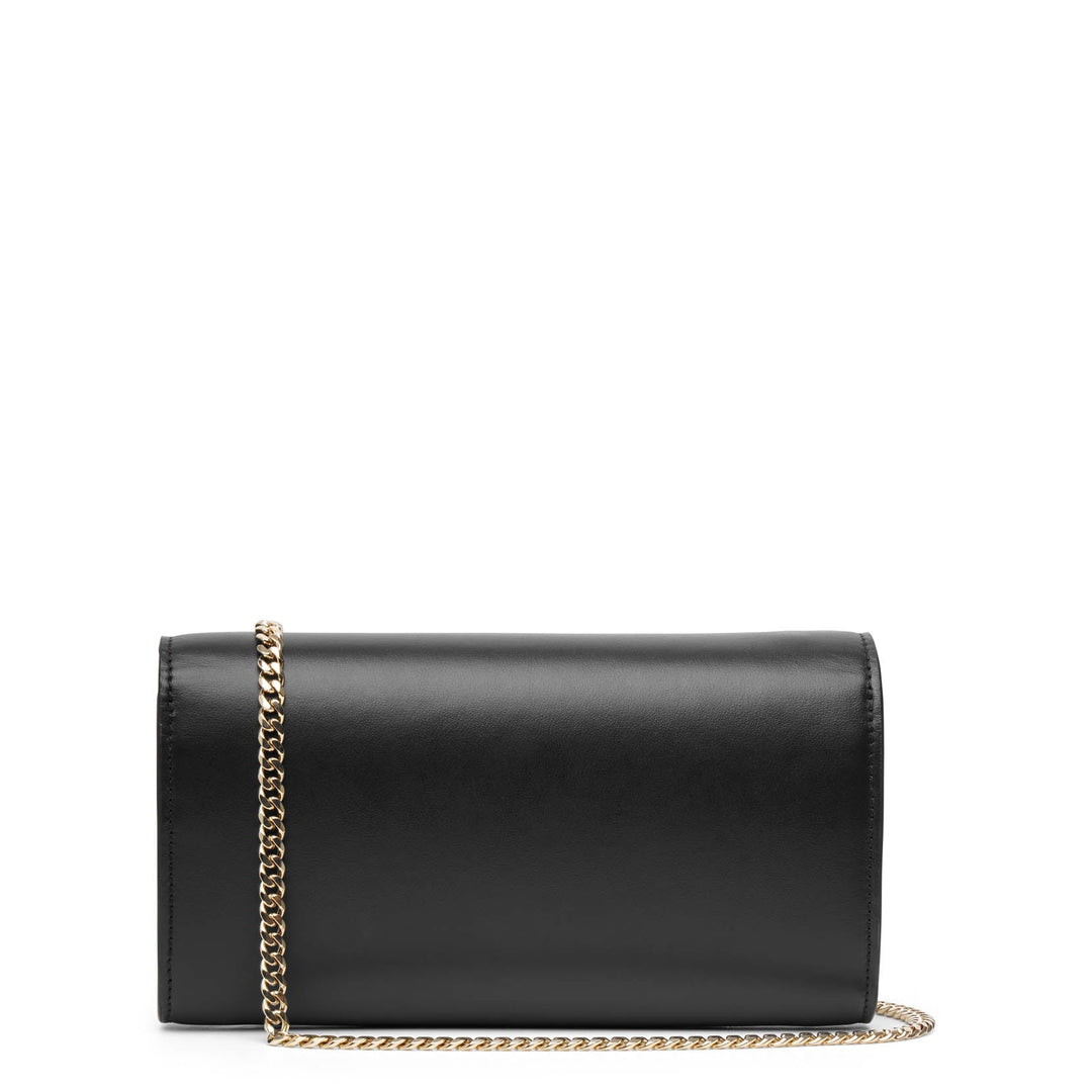 Loubi54 wallet on chain black gold clutch bag