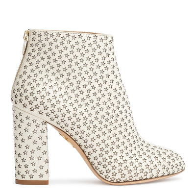 Alba Star white leather boots