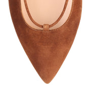 Brown suede lace up Femi' Flat