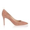 Gianvito dark nude suede pump