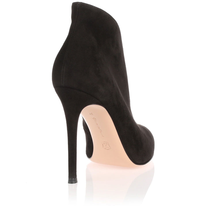 Black suede Vamp bootie