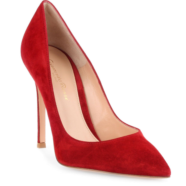 Gianvito red suede pump