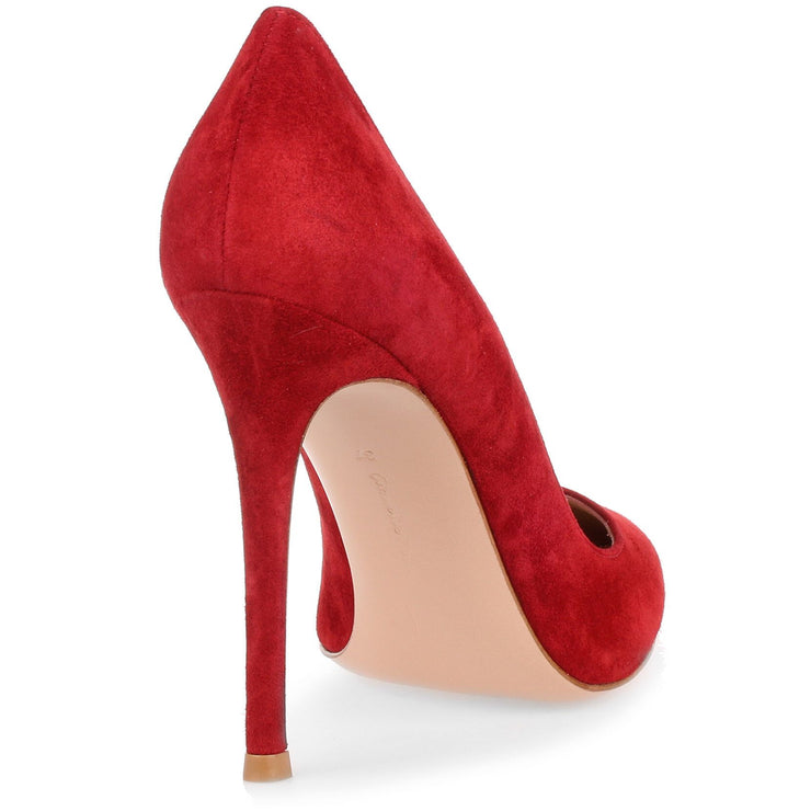 Gianvito red suede pump