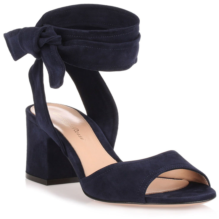 Nika 60 navy suede sandal