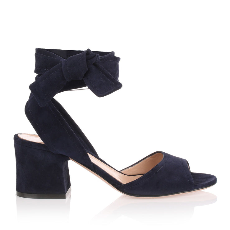 Nika 60 navy suede sandal