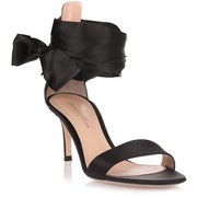 Gala black silk sandal