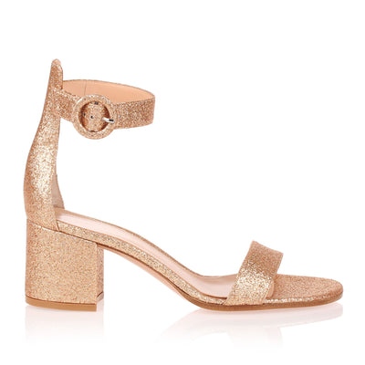 Versilia 60 Rose gold glitter sandal