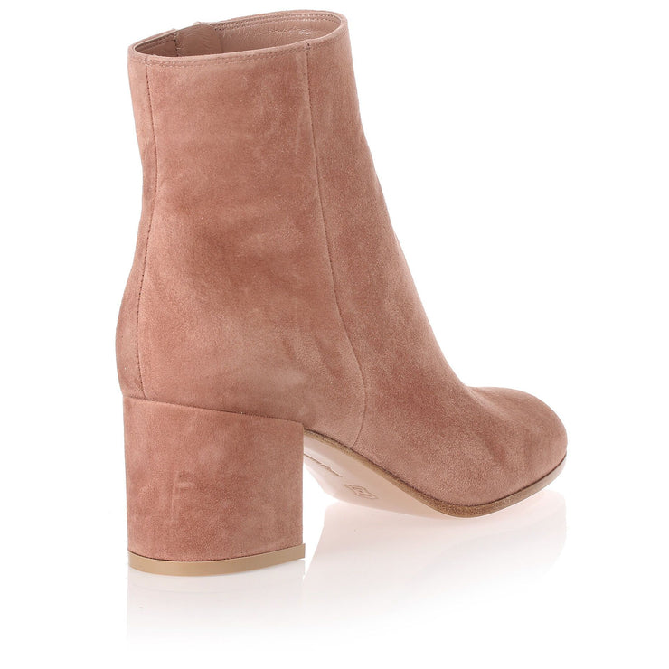 Margaux dark nude suede ankle boot