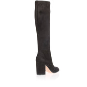 Black suede knee boot