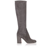 Grey suede knee boot